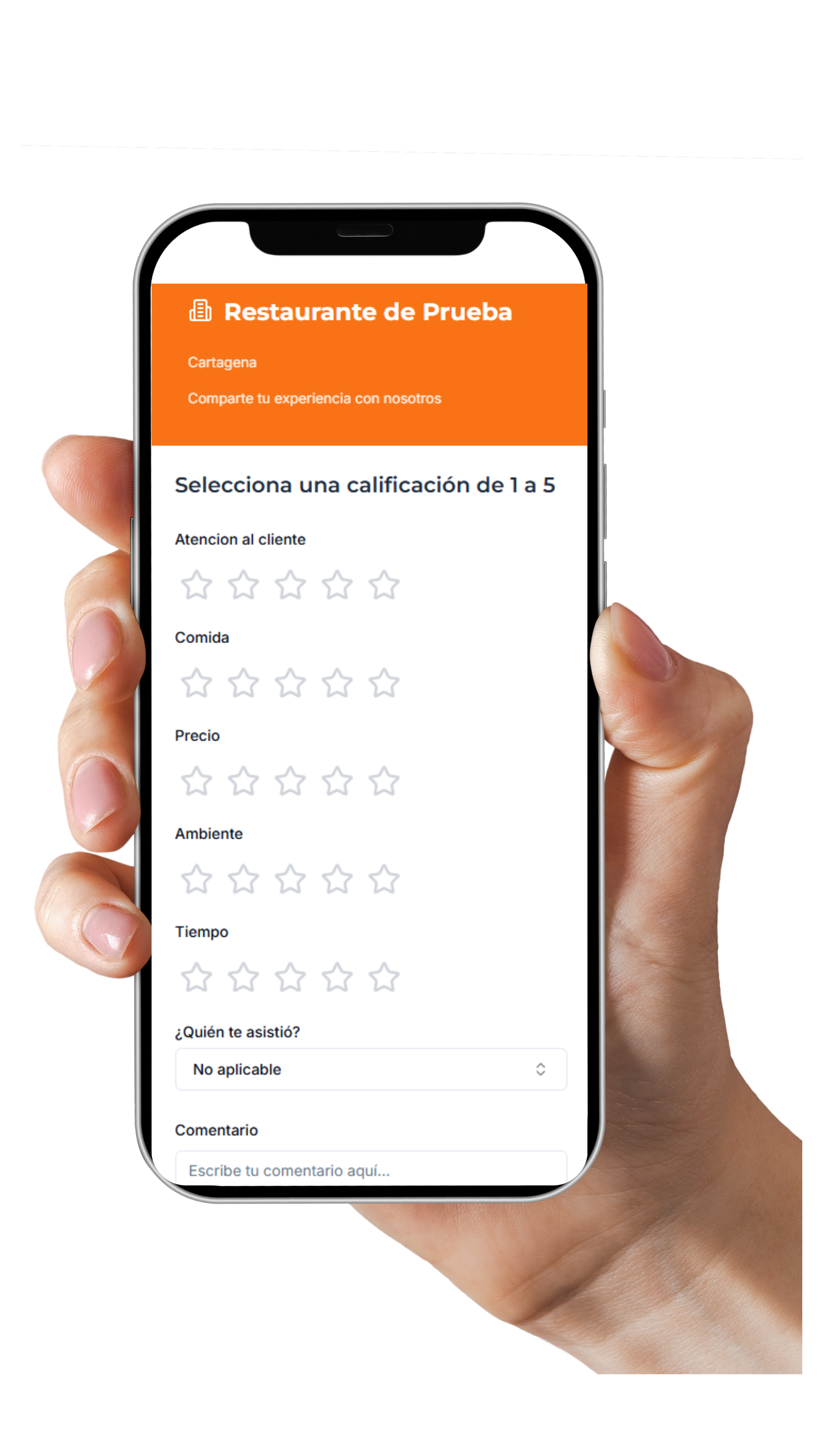 Experiencia del cliente - Feedback OptiFeedback en móvil